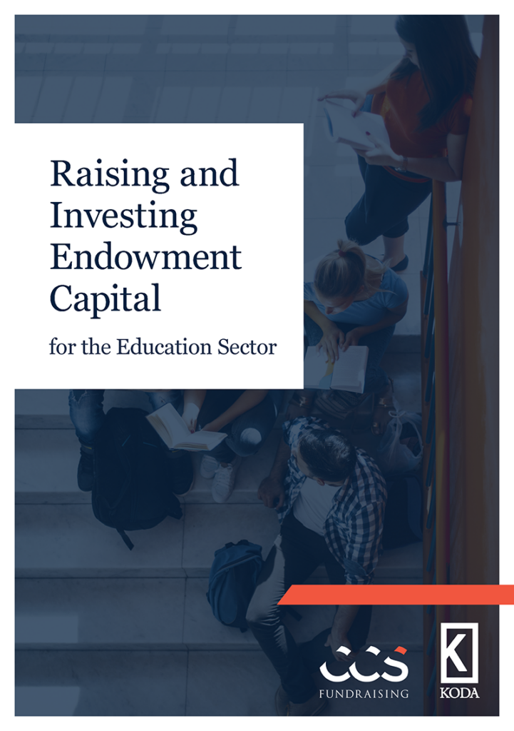 The front cover of the March 2023 "Raising & Investing Endowment Capital in the Education Sector" report